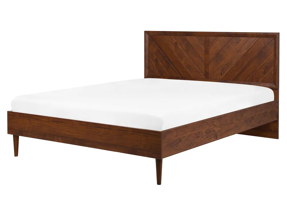 Bett mit LED MIALET 160 x 200 cm Dunkelbraun_772108