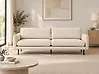 Sofa 3-Sitzer VINTERBRO Samtstoff Hellbeige