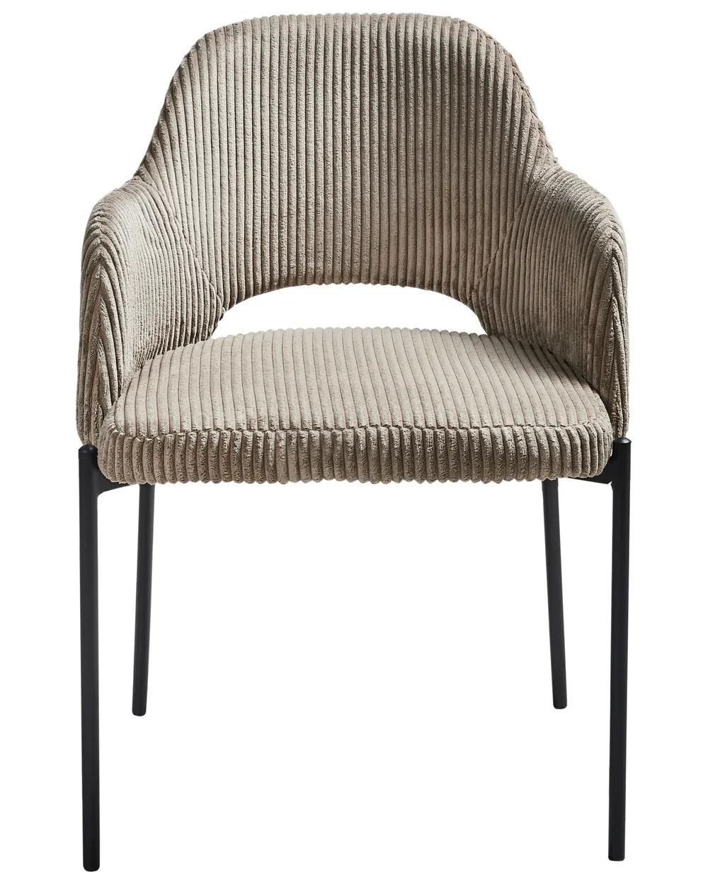 Set of 2 Dining Chairs RATON Corduroy Taupe_962532