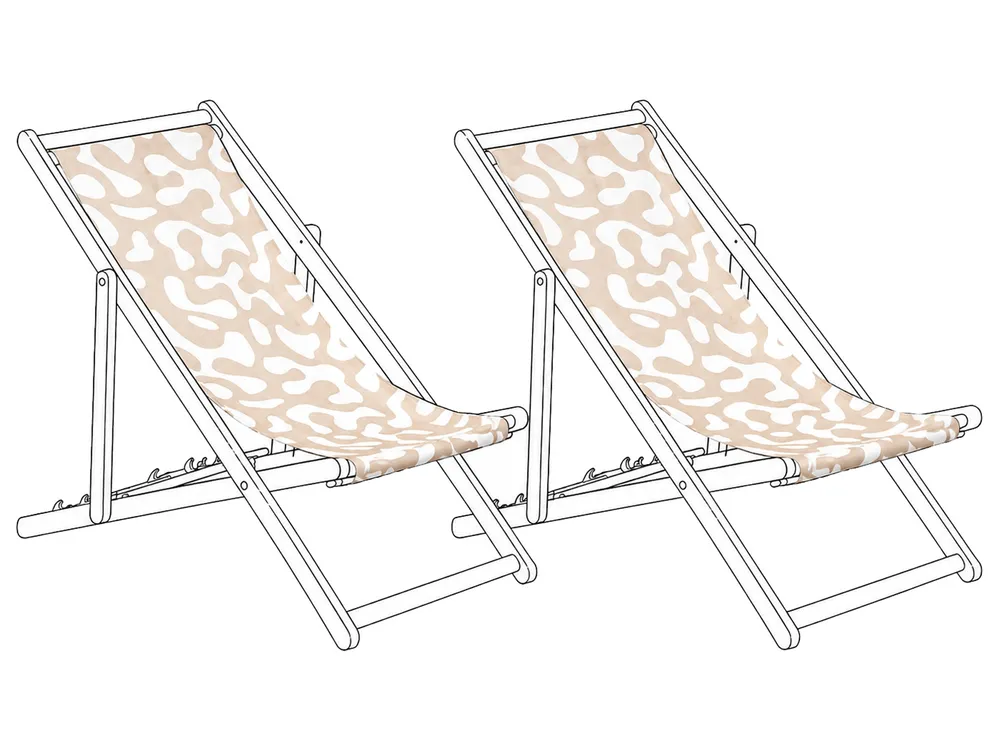 Ersatzstoff für Sonnenliege 2er Set ANZIO/AVELLINO 113 x 44 cm Beige