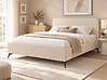 Bett mit Lattenrost Cord VALOGNES 160 x 200 cm Hellbeige