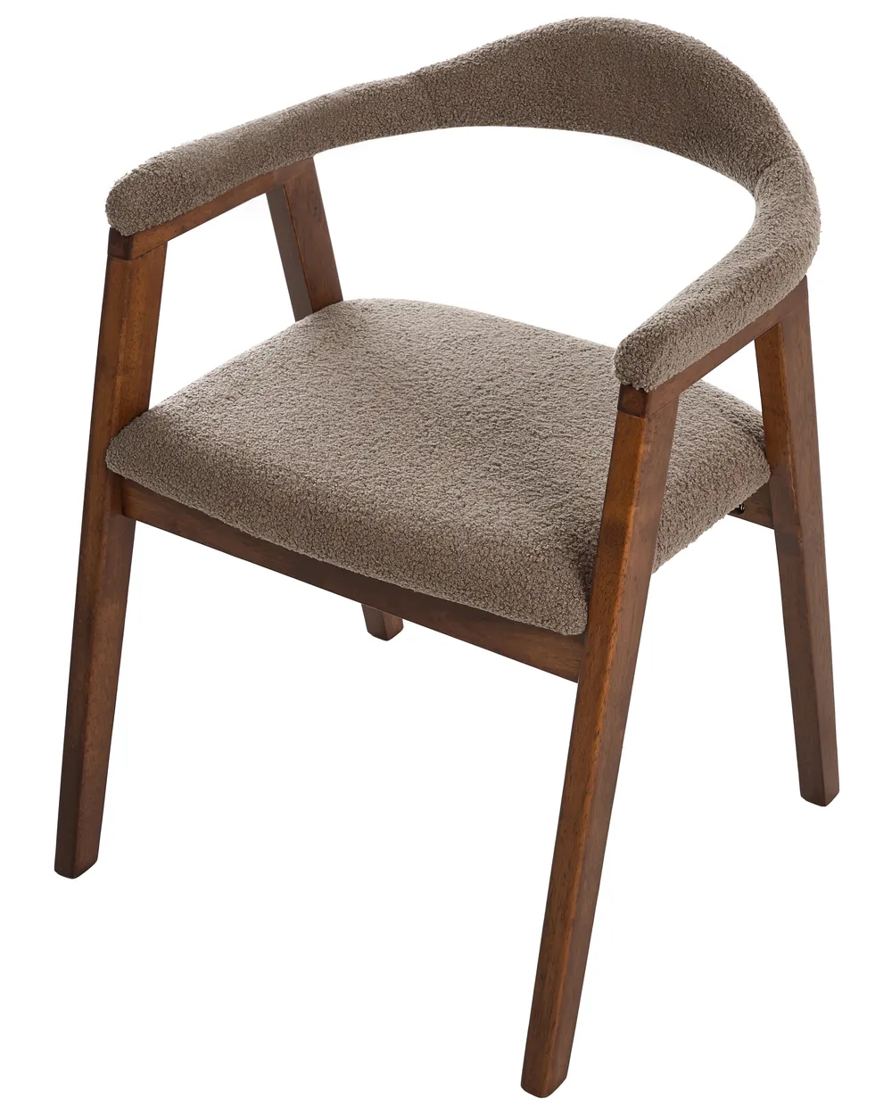 Esszimmerstuhl 2er Set ONECO Holz Braun / Taupe_1085057