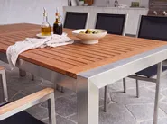 Gartenmöbel Set 6-Sitzer GROSSETO Eukalyptusholz Braun / Schwarz_1106745