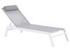 Sonnenliege CATANIA mit Relaxfunktion Metall Grau
