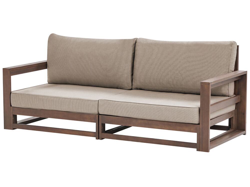 2 Seater TIMOR Wood Dark Brown