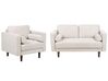 Living Room Set 3 Seater NURMO Fabric Light Beige