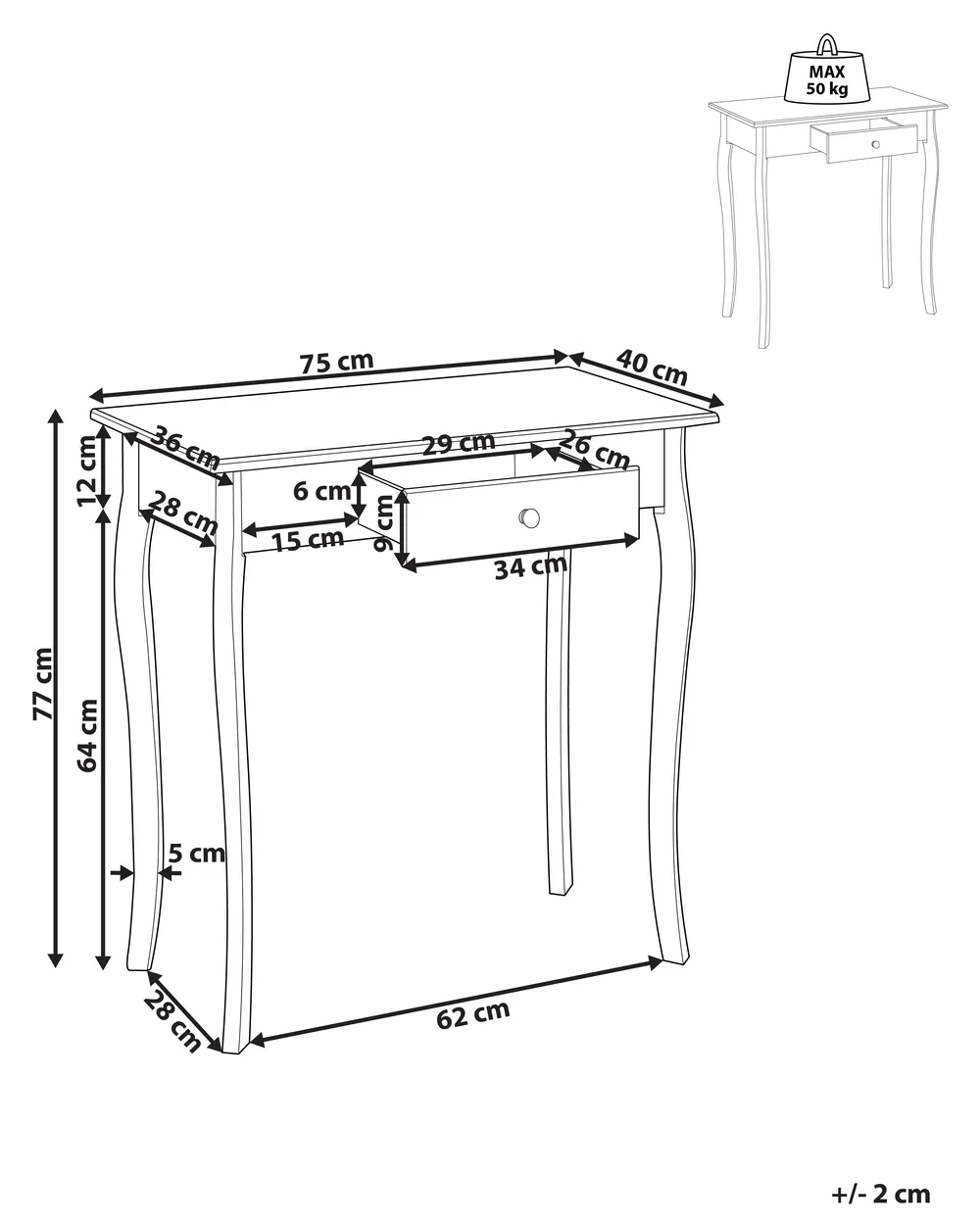 Console Table ALBIA White_848860