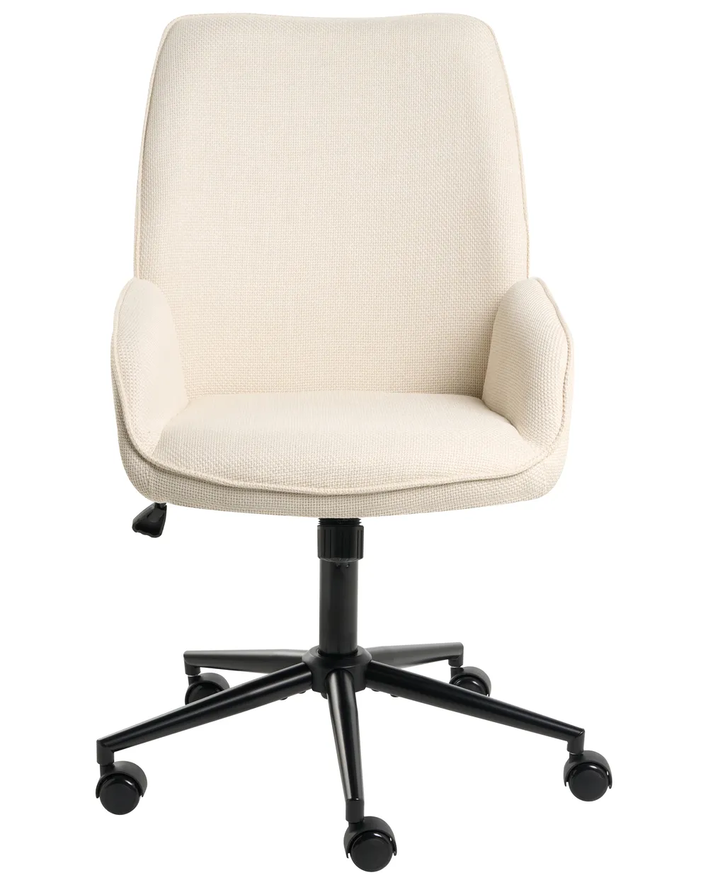 Office Chair CASTILE Faux Linen Off-White_1072488