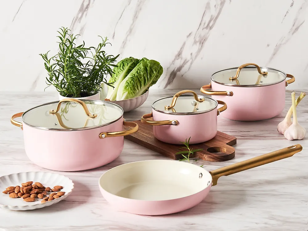 Kochgeschirr-Set 7-teilig ELITE PRO Pastellrosa