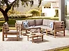 Lounge Set mit Tisch 6-Sitzer CERRETO Bambus Taupe