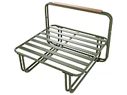 Garden Lounge Set with Table and Ottoman 3 Seater CAMEROTA  Metal Green_1156962