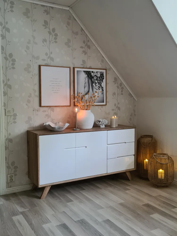 Sideboard mit 2 Türen FORESTER Braun / Weiß_832363