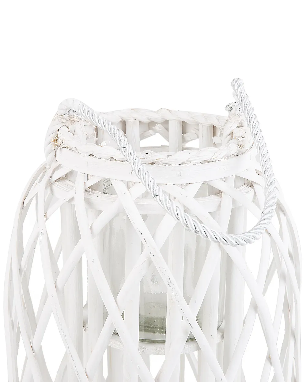Lantern MAURITIUS 40 cm Willow Wood White_734189