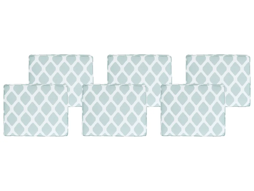 Gartenstuhlkissen 6er Set TOLVE 39 x 31 cm Mintgrün