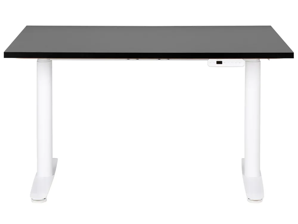 Schreibtisch elektrisch höhenverstellbar DESTINAS 120 cm 72 cm Schwarz / Weiß_899559