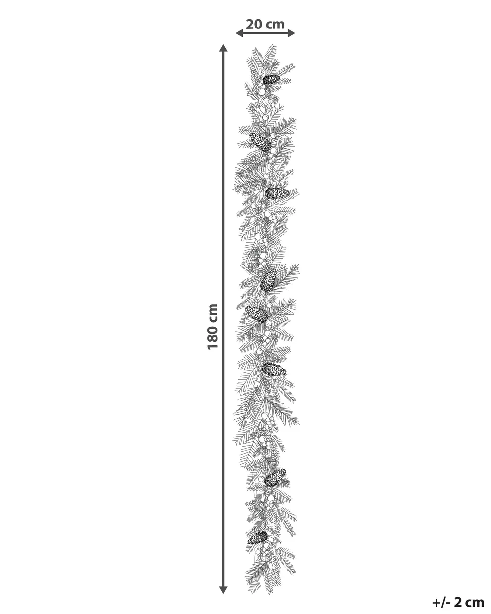 Weihnachtsgirlande LED TENALA 180 cm Grün_813308