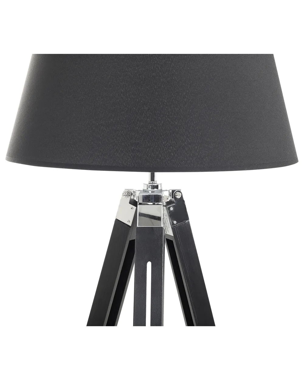 Floor Lamp MADEIRA Pine Wood Black_230752