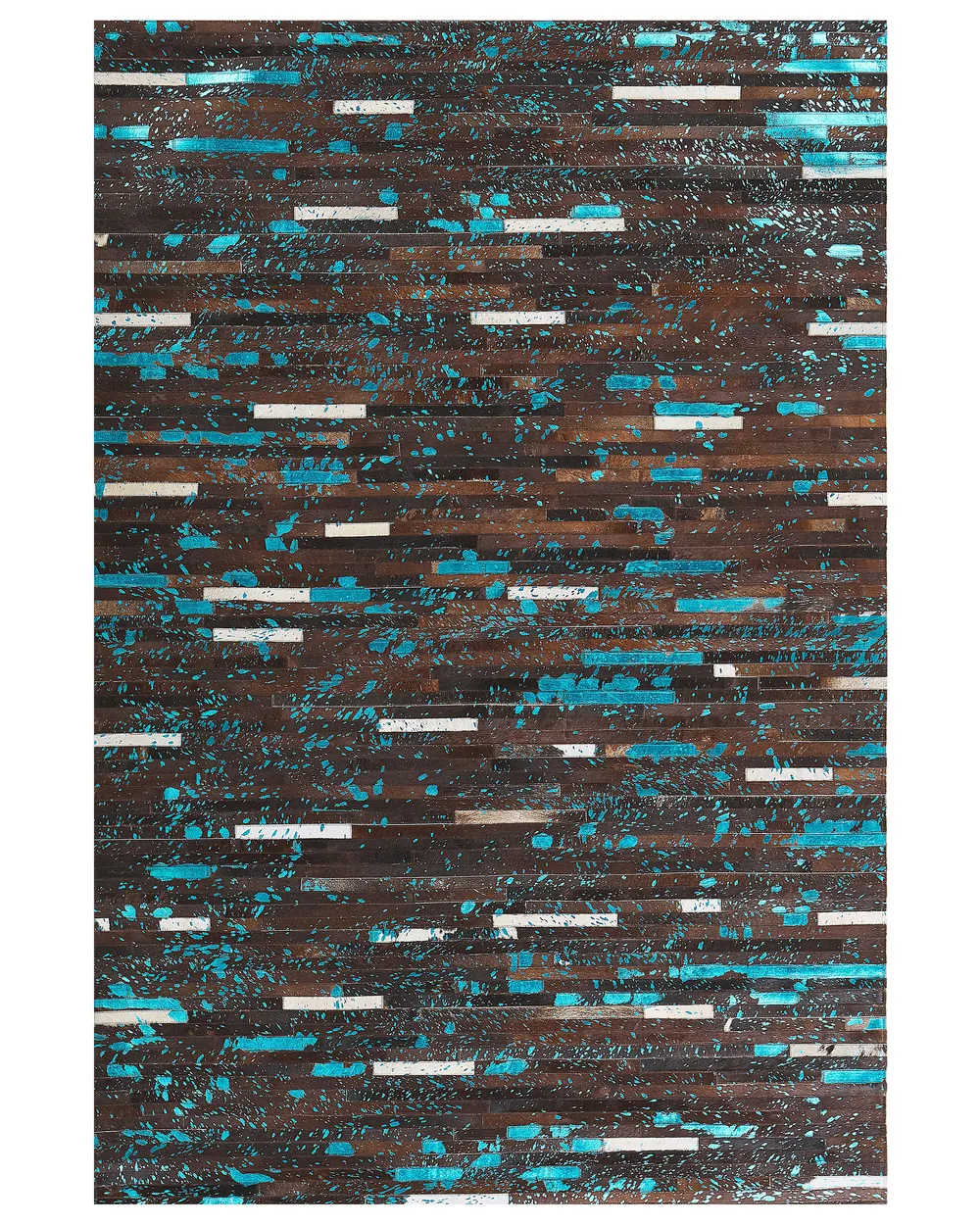 Teppich KISIR Dunkelbraun 140 x 200 cm Echtleder_850859