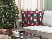 Dekokissen 2er Set CUPID 45 x 45 cm Dunkelgrün Weihnachtsmotiv_814875