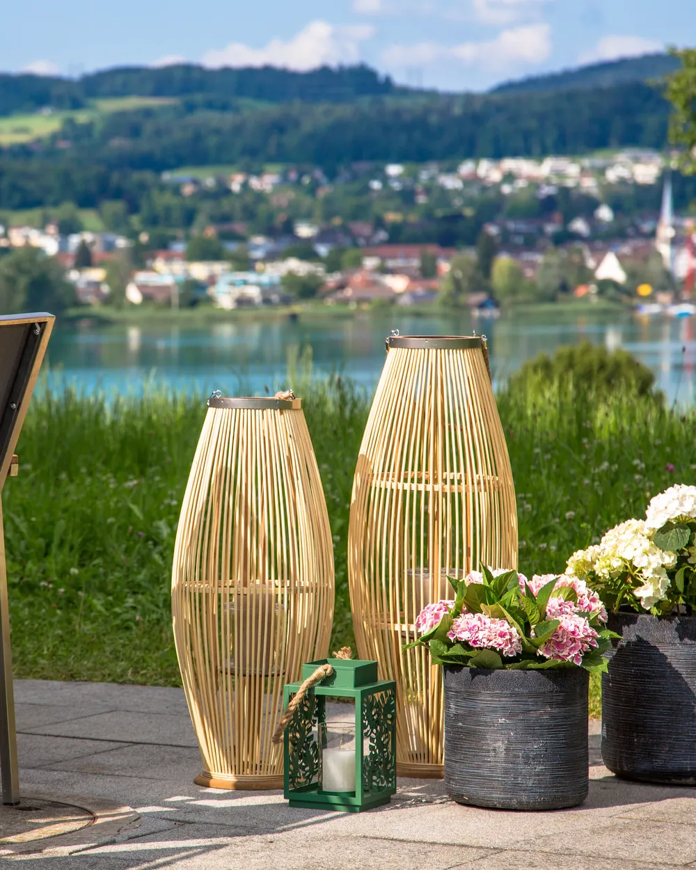Laterne TAHITI Bambus 72 cm Naturfarben - Beliani.ch