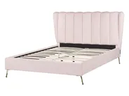 Bed Velvet MIRIBEL 140 x 200 cm (EU Double) Pastel Pink_870518