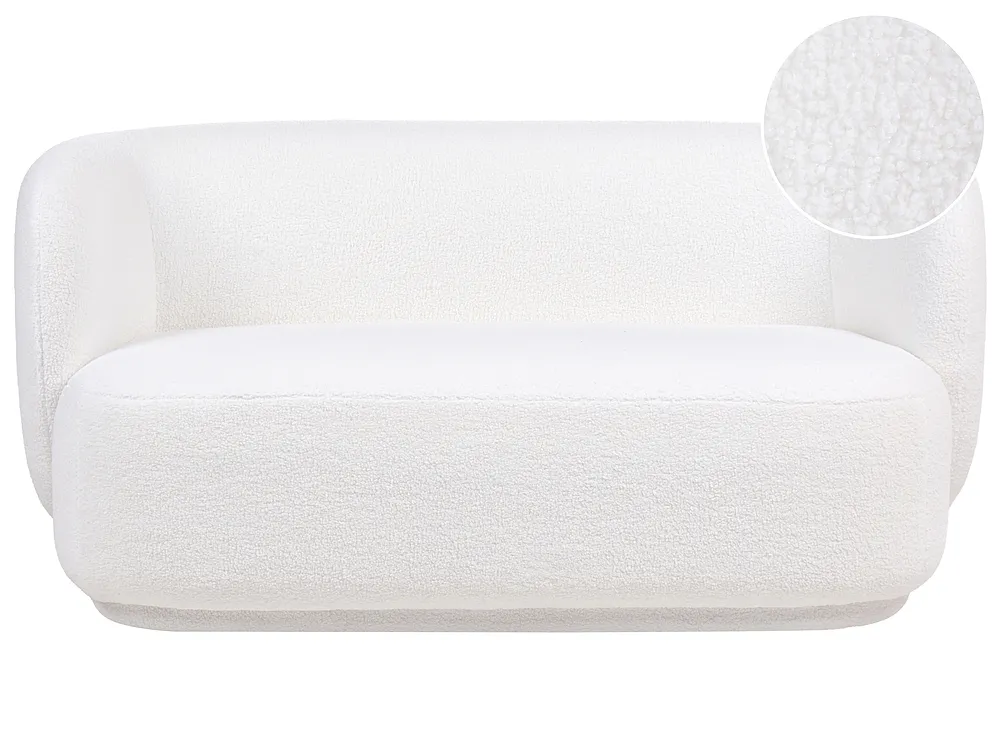 Sofa 3 Seater MELLOSA Boucle White_1197315