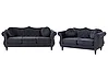Sofa Set 5-Sitzer SKIEN Samtstoff Schwarz