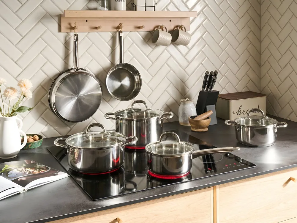 Kochgeschirr-Set 10-teilig PRIMECOOK Edelstahl Silber
