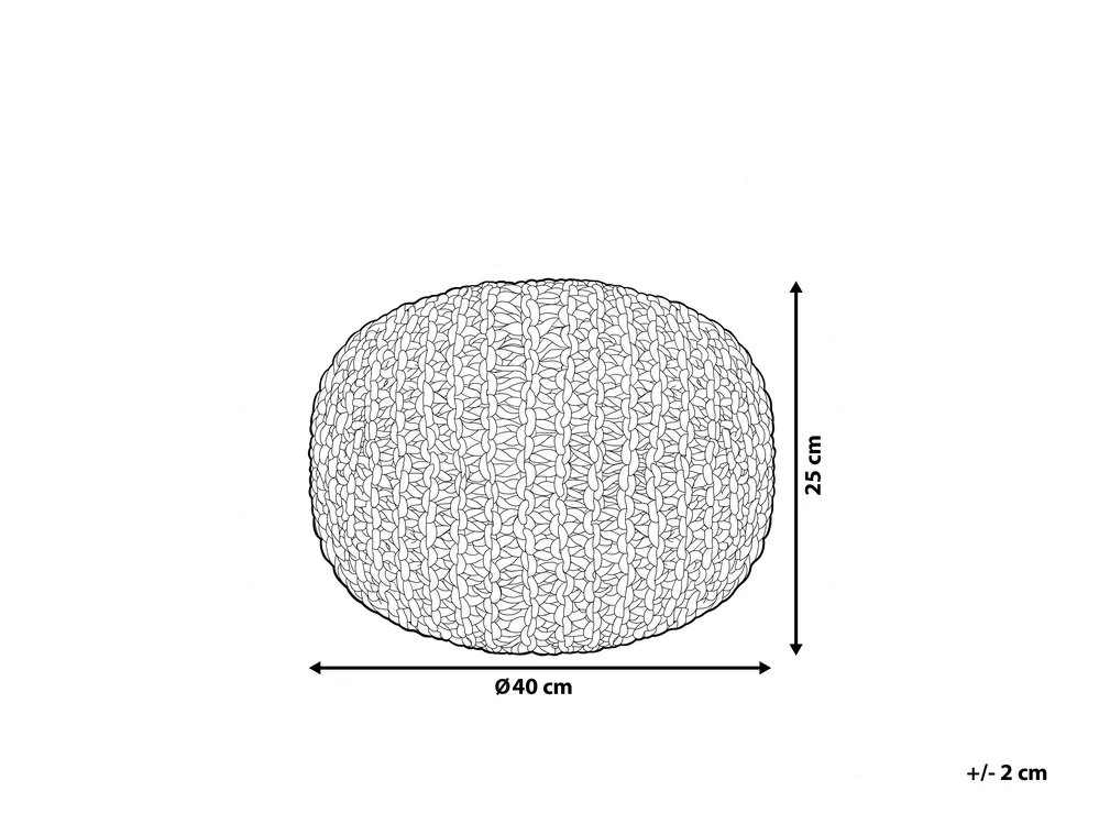 Pouf CONRAD Baumwolle Hellblau_782187