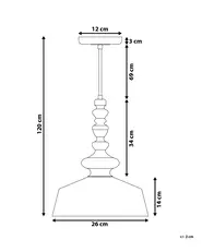 Pendant Lamp DRIVA Metal White_694616