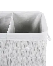 Laundry Basket with Lid ARRAIAS Fabric White 100 L_1063779