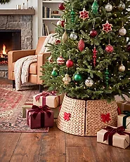 Christmas Tree Collar HINTTA 61 cm Water Hyacinth Natural_1172645