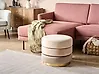 Pouf LOUIN Samtstoff Beige