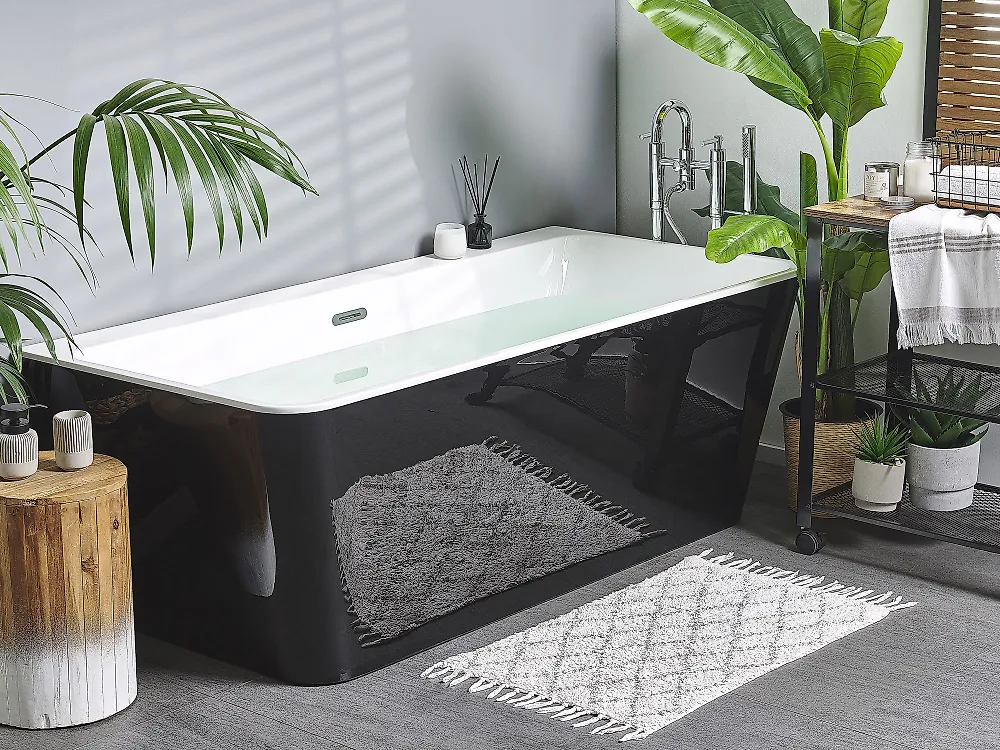 Back to Wall Bathtub HASSEL 1700 x 800 mm Black_1179483