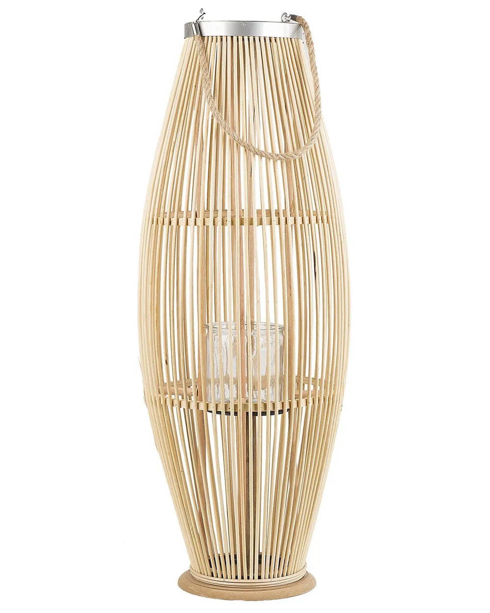 Laterne TAHITI 84 cm Bambus Naturfarben