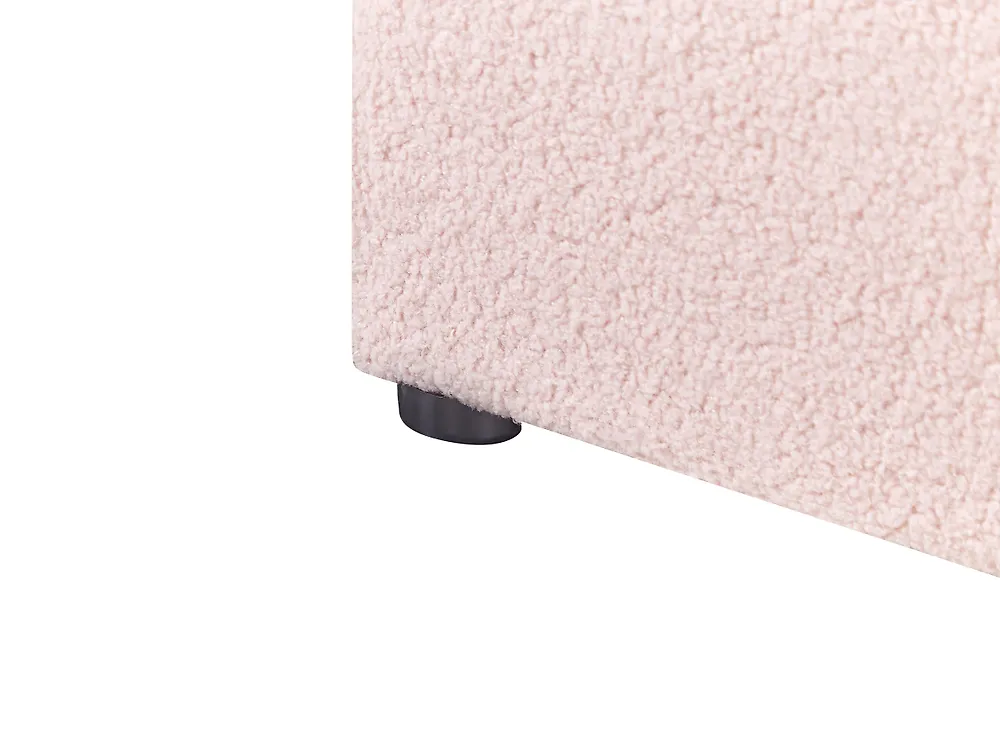 Ottoman Bed without Headboard DINAN Boucle Pastel Pink 90 x 200 cm (EU Single)_903666