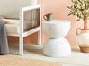 Beistelltisch CAORIA 40 cm 40 cm Terrazzo Optik Weiß