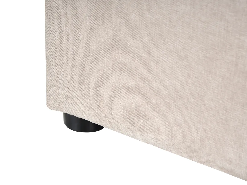 Ottoman Bed QUILLIEN Chenille Light Beige 160 x 200 cm (EU King Size)_989528