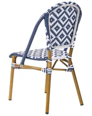 Gartenstuhl 4er Set RIFREDDO Polyrattan Blau_932267