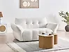 Sofa 2-Sitzer HALBA Bouclé Weiß