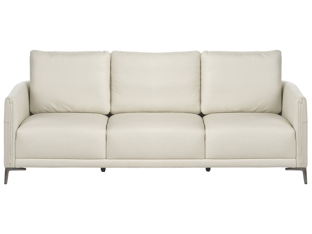 Bank 3-zits CILENS Stof Lichtbeige