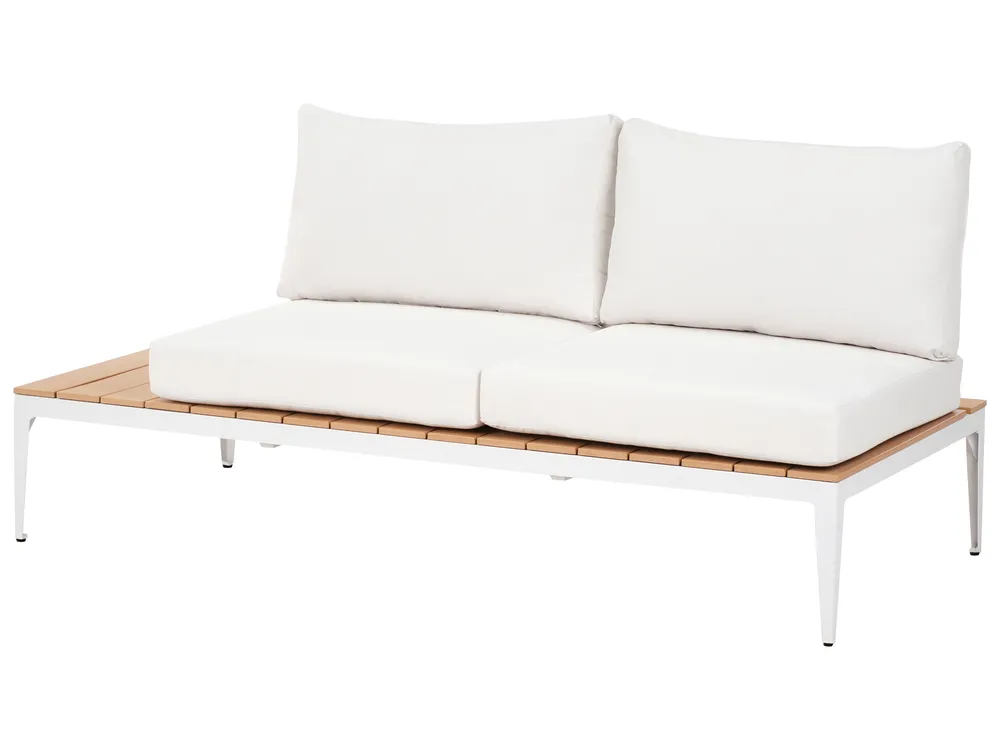 Garten Ecksofa mit Tisch 5-Sitzer POSITANO Cremeweiß_998801
