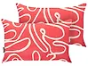 Gartenkissen 2er Set KERRIA Abstraktes Muster 30 x 50 cm Rot