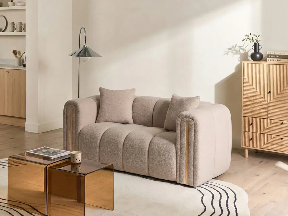 Sofa 2-Sitzer MORSIL Bouclé Beige