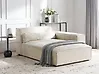 Linksseitige Chaiselongue HELLNAR Samtstoff Hellbeige