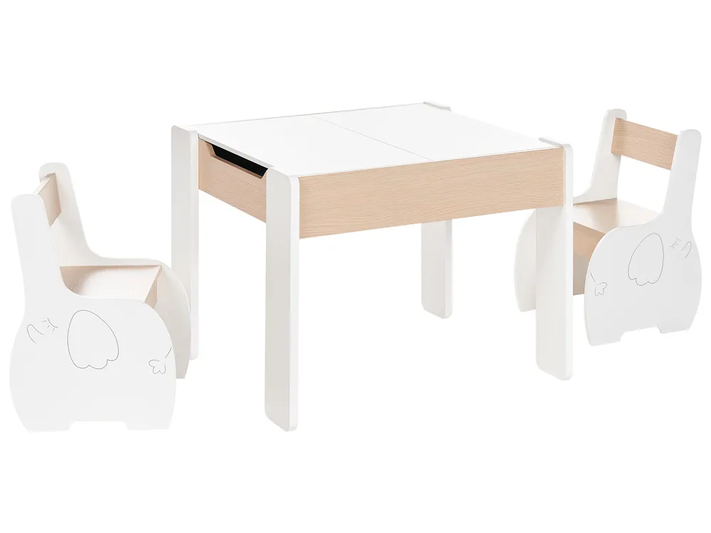 Kindertisch mit Stühlen LOYD Weiß