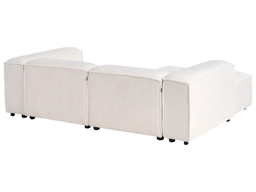 Modular Corner Sofa 2 Seater ARDAL with Ottoman Boucle Off-White Right Hand_908429