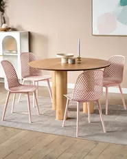 Esszimmerstuhl 4er Set EMORY Pastellrosa_876526