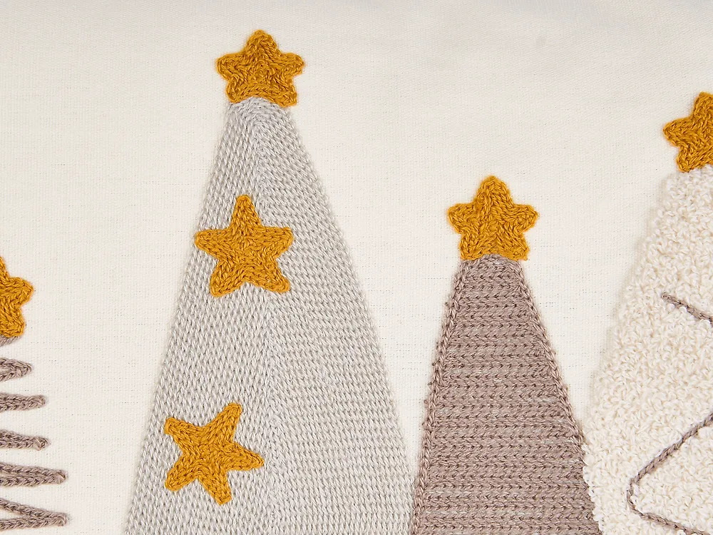 Set of 3 Decorative Cushions NOLIA 30 x 50 cm 45 x 45 cm White Christmas Motif_1164651