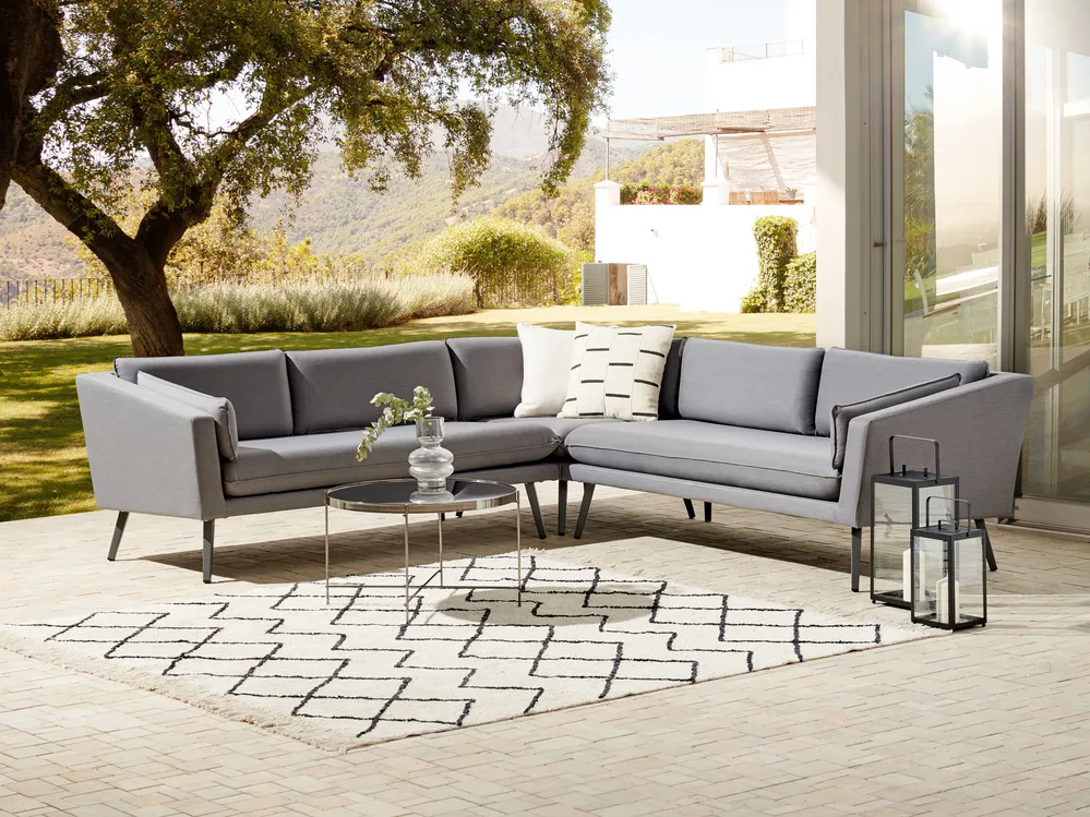 Garten Ecksofa 5-Sitzer LORETELLO Grau